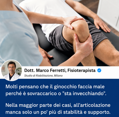 RELAIF™ — Tape Kinesiologico Pretagliato per il Ginocchio
